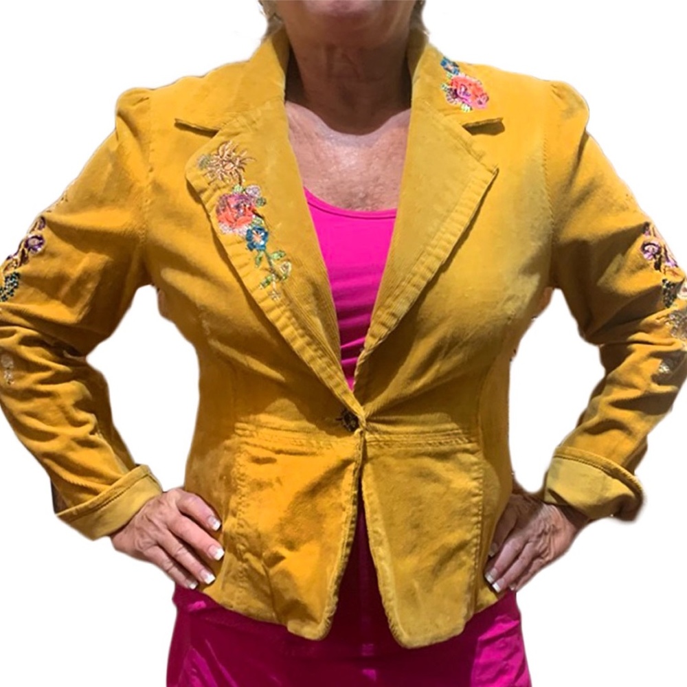 Vintage True Meaning yellow Corduroy Jacket